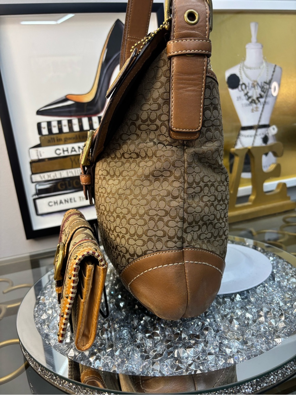 Coach 2007 y2k Soho Signature Buckle Flap Hobo Bag GUC - Picture 10 of 17